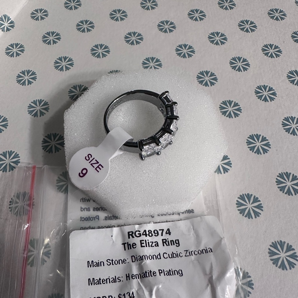 Bomb Party Diamond CZ Ring- SIZE 9